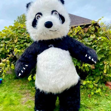 Ростовая кукла мишка панда на празднике